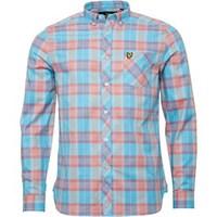 Lyle And Scott Vintage Mens Check Shirt Caribbean Sea