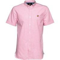 Lyle And Scott Vintage Mens Gingham Check Shirt Summer Pink