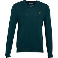 Lyle And Scott Vintage Mens Non-Mulesed V-Neck Pullover Scotts Green