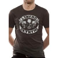 lynyrd skynryd biker patch t shirt brown xx large