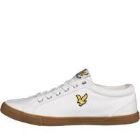 lyle and scott vintage mens halket canvas pumps white