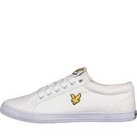 lyle and scott vintage mens halket canvas pumps white