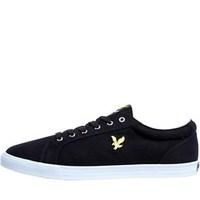 lyle and scott vintage mens halket canvas pumps blackwhite