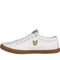 lyle and scott vintage mens halket canvas pumps white