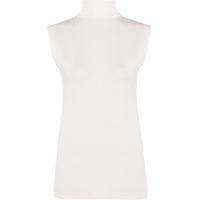 Lydia Basic Polo Sleeveless Vest Top - Cream