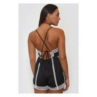 Lydia Black Cross Back Playsuit