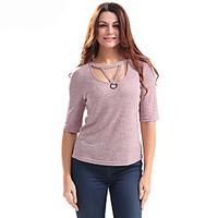 lztlylzt womens casualdaily simple summer t shirtsolid round neck shor ...