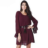 lztlylzt womens party club sexy loose dresssolid round neck above knee ...