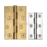 M Marcus Extruded Brass Hinge Pair 2 1/2 Inch x 1 3/8 Inch (64 x 35 mm) Polished Brass