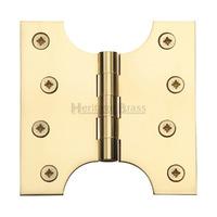 M Marcus Parliament Hinge Pair 4 Inch x 4 Inch (102 x 102 mm) Polished Brass