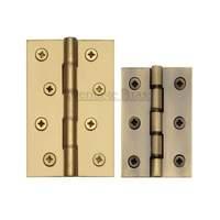 M Marcus Double Phosphur Washered Hinge Pair 4 Inch x 3 Inch (102 x 76 mm) Natural Brass