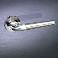 M-191-SN/CP Toulon Mediterranean Lever on Rose - Satin Nickel - Polished Chrome