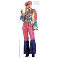 M Ladies Womens Hippie Ladies Costume Velvetet for 60s 70s Fancy Dress Female UK 10-12