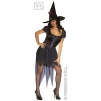 m ladies womens wicked witch costume for halloween dracula fancy dress ...