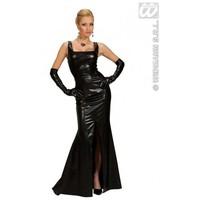 M Black Ladies Womens Stretch Cocktail Dress Costume Outfit for Hollywood Prom Dress Fancy Dress Female UK 10-12 Black