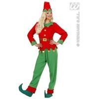M Ladies Womens Santas Little Helper Elf Woman Costume Outfit for Christmas Dwarf Fancy Dress Female UK 10-12