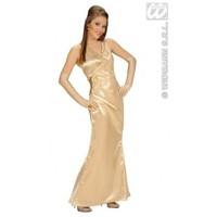M Gold Ladies Womens Satin Celebrity Costume Outfit for Hollywood Prom Dress Fancy Dress Female UK 10-12 Gold