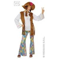 M Ladies Womens Woodstock Hippie Woman Costume Outfit for 60s 70s Fancy Dress Female UK 10-12
