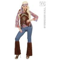 M Ladies Womens Psychedelic Hippie Woman Costume Outfit for 60s 70s Fancy Dress Female UK 10-12