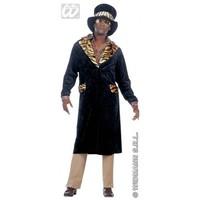 M Mens Big Daddy Costume Velvetet for 70s Pimp Sugar Fancy Dress Male UK 40-42 Chest