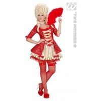 M Red Ladies Womens Baroque Queen Costume Outfit for Noblemen Coutesans 18th Century Fancy Dress Female UK 10-12 Red