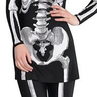 M Ladies Womens Bare Bones Costume for Skeleton Fancy Dress Outfit