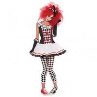 M Teen Harlequin Honey Costume for Clown Fancy Dress Outfit