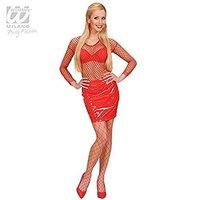 m size red fishnet shirts costume for 80s film tv fancy dress