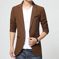 m 5xl mens casualdaily work vintage simple spring fall blazercolor blo ...