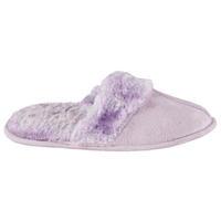 m collection fur trim mule slipper ladies