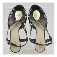 M & S (Portfolio) Slingback sandals with gold buckle - Size 5.5 (EU 39)