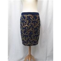 m co size 10 blue pencil skirt