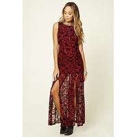 m slit floral maxi dress