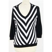 M & Co, size M black & white striped jumper