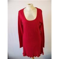 m co size s red knee length dress