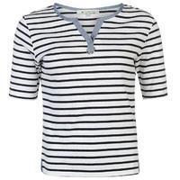 M Collection Denim Trim Top Ladies