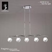 m0809pc fragma 5 light chrome semi flush pendant