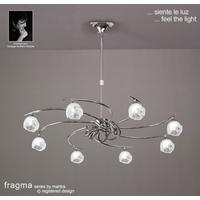 m0800pc fragma 8 light chrome semi flush pendant