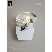 M0423PC/S Alfa 1 Light Polished Chrome Switched Wall Lamp