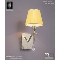 M0347PB/S Siena Polished Brass 1 Lt Switched Wall Lamp With Shades