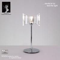 m0894pc kromo chrome 1 light halogen table lamp