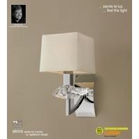 M0786PC/CS/S Akira Chrome 1Lt Switched Wall Lamp With Cream Shade