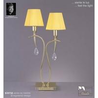 M0350PB Siena Polished Brass 2 Light Table Lamp With Shade