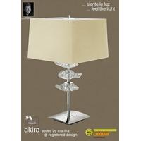 M0793PC/CS Akira Chrome 2Lt Table Lamp With Cream Shade