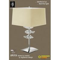 M0793AB Akira Antique Brass 2Lt Table Lamp With Cream Shade