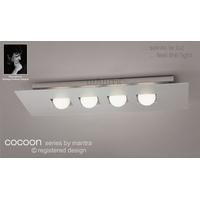 M0129 Cocoon 4 Light Silver Flush Wall Or Ceiling Lamp