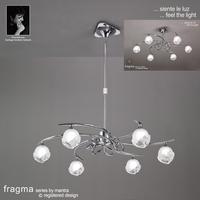 M0801PC Fragma 6 Light Chrome Semi-Flush Pendant