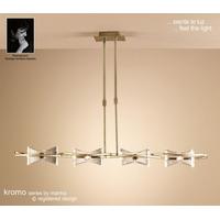 M0880AB Kromo Antique Brass 4 Light Semi-Flush Pendant