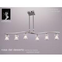 M0039SN Rosa Del Desierto 6 Lt Satin Nickel Semi-Flush Lamp