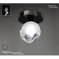 M0812BC Fragma 1 Light Black Chrome Flush Ceiling Lamp